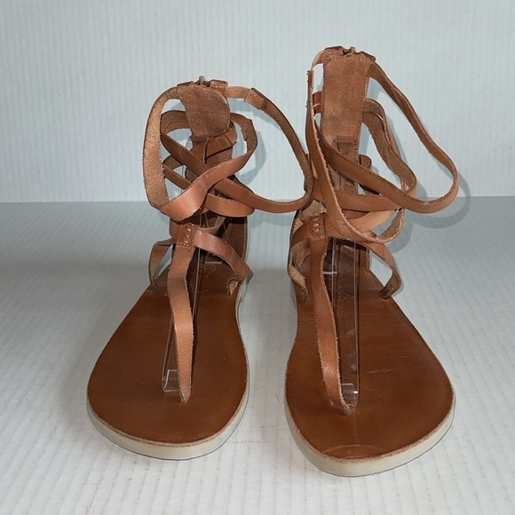 Free People Brown Leather Anya Gladiator Sandals - Picture 6 of 11